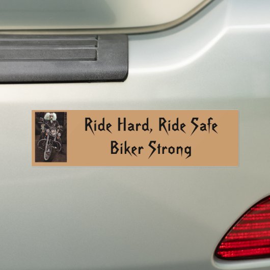 Ride Hard, Ride Safe Biker Sterk Bumpersticker (Op auto)