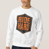 "Ride Hard" Ruw Biker Embleem Trui (Voorkant)