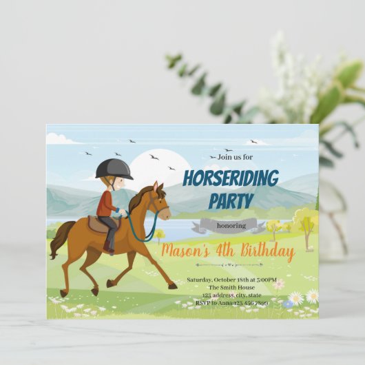 Ride horseback kaart (Staand voorkant)