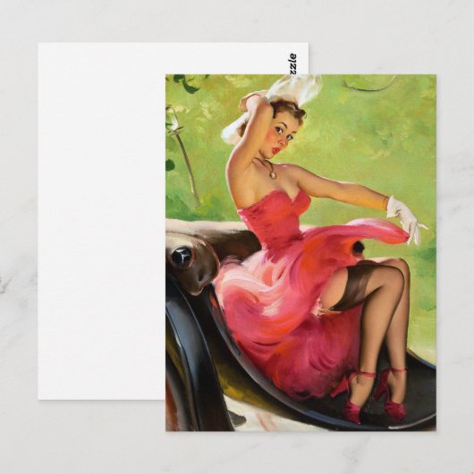 Ride in Park Pin Up Briefkaart (Voorkant / Achterkant)