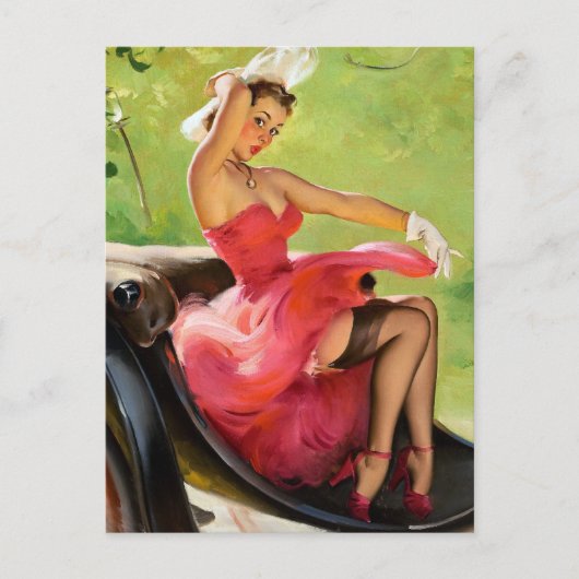 Ride in Park Pin Up Briefkaart (Voorkant)