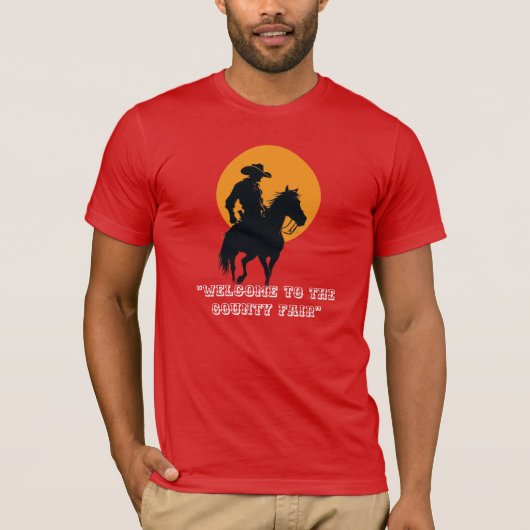 Ride Into the Sunset – Cowboy Silhouette Tee T-shirt (Voorkant)