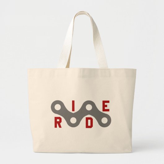 Ride (Keten) Grote Tote Bag (Voorkant)