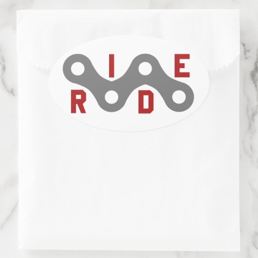 Ride (Keten) Ovale Sticker (Tas)