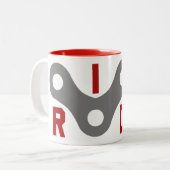 Ride (Keten) Tweekleurige Koffiemok (Voorkant links)