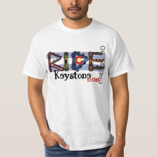 Ride Keystone Colorado snowboard waarde t-shirt (Voorkant)