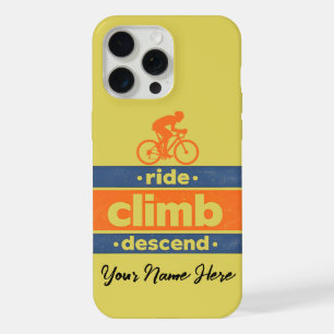 Ride Klim Afdalen Fietsen Spreuk Vintage iPhone 15 Pro Max Case