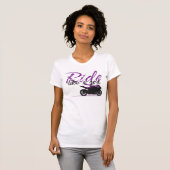 Ride like a Girl - Hot Paars T-shirt (Voorkant volledig)