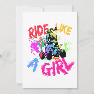 Ride like a Girl Quad Bike ATV Rider Girl Kaart
