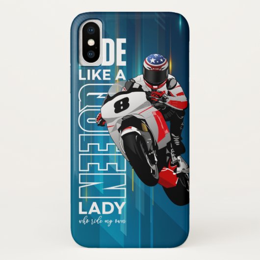 Ride Like a Queen | iPhone X hoesje (Achterkant)
