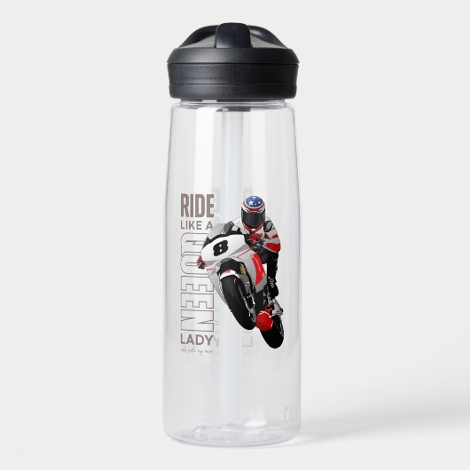 Ride Like a Queen | Waterfles 750ml (Voorkant)
