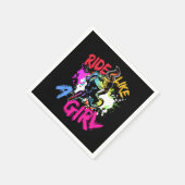 Ride Lke A Girl BMX Biker Gift Idea Servet (Hoek)