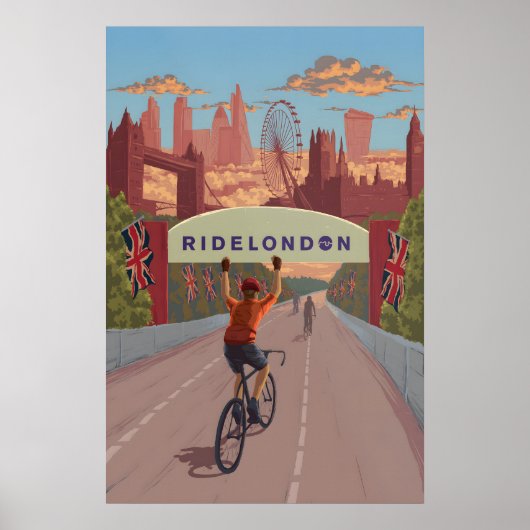 Ride London Fietsreisposter Poster (Voorkant)