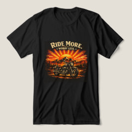 Ride Meer, Maak Je Minder Zorgen Motorfiets Zonson Tri-Blend Shirt