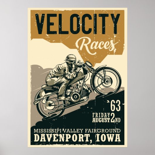 Ride met de Wind- motorfiets Poster (Voorkant)