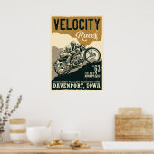 Ride met de Wind- motorfiets Poster (Keuken)