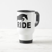 RIDE met jokerpaard (zwart) Reisbeker (Voorkant rechts)