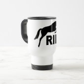 RIDE met jokerpaard (zwart) Reisbeker (Voorkant links)