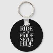 Ride met Never Hide Equestrians & Camp; Paardenlie Sleutelhanger (Voorkant)