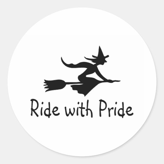 Ride met trots ronde sticker (Voorkant)