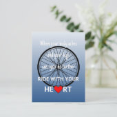 Ride met uw hart inspirerend briefkaart (Staand voorkant)