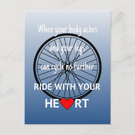 Ride met uw hart inspirerend briefkaart