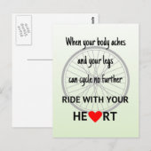 Ride met uw hart inspirerend briefkaart (Voorkant / Achterkant)