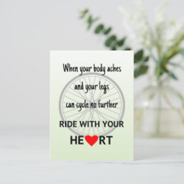 Ride met uw hart inspirerend briefkaart