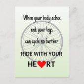 Ride met uw hart inspirerend briefkaart (Voorkant)