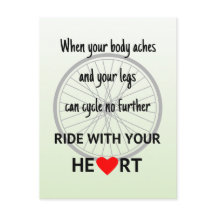 Ride met uw hart inspirerend briefkaart