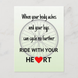 Ride met uw hart inspirerend briefkaart