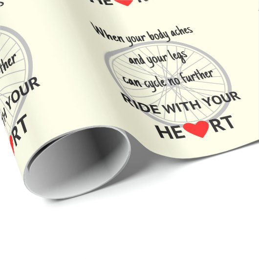 Ride met uw hart inspirerend cadeaupapier (Rol Hoek)