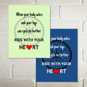 Ride met uw hartsporten citaat groen poster