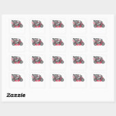Ride Monkey Vierkante Sticker (Vel)