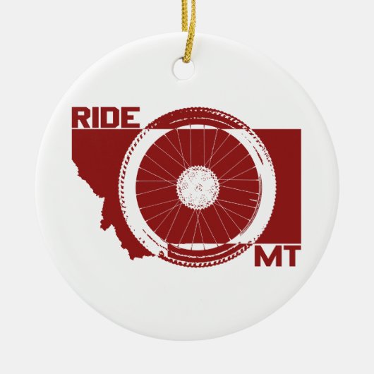 Ride Montana Keramisch Ornament (Voorkant)