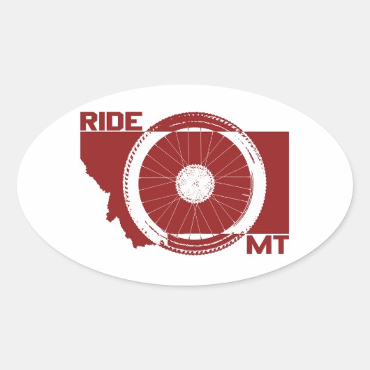 Ride Montana Ovale Sticker (Voorkant)