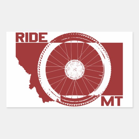 Ride Montana Rechthoekige Sticker (Voorkant)