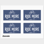 Ride more Angst Minder Rechthoekige Sticker (Vel)