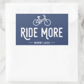 Ride more Angst Minder Rechthoekige Sticker (Tas)