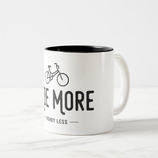 Ride more Angst Minder Tweekleurige Koffiemok (Voorkant rechts)