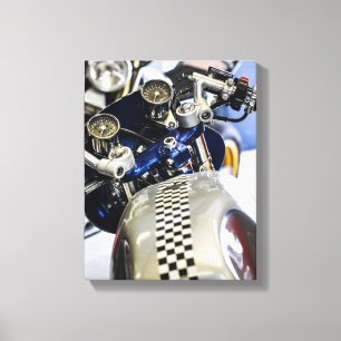 Ride Motorbike Biker Rider Canvas Afdruk