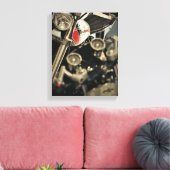 Ride Motorbike Biker Rider Canvas Afdruk (Insitu (Woonkamer))