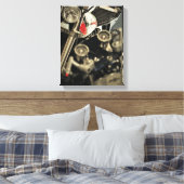 Ride Motorbike Biker Rider Canvas Afdruk (Insitu (Slaapkamer))