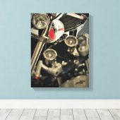 Ride Motorbike Biker Rider Canvas Afdruk (Insitu (Houten vloer))