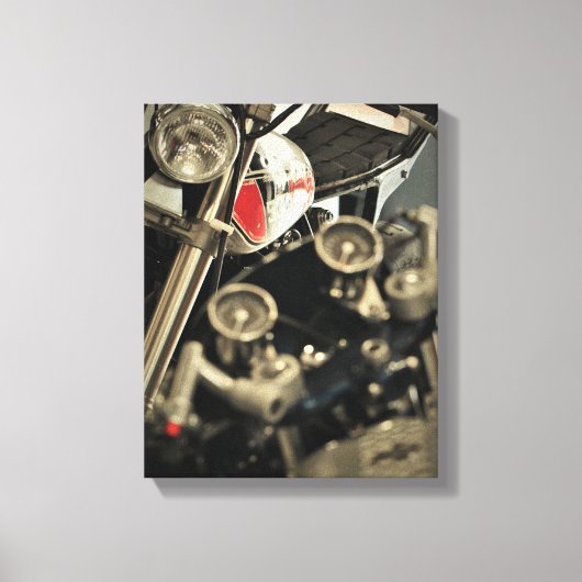 Ride Motorbike Biker Rider Canvas Afdruk (Voorkant)