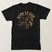 Ride Motorfiets T-Shirt – Retro Biker Graphic (Design achterkant)