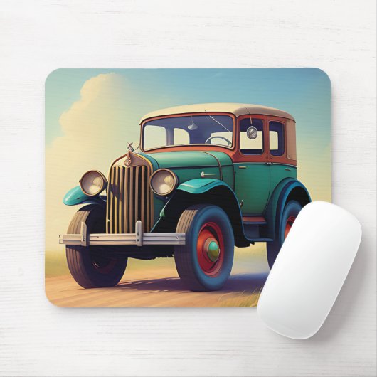 Ride Mousepad - Retro Car Design Muismat (Met muis)