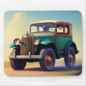 Ride Mousepad - Retro Car Design Muismat (Voorkant)