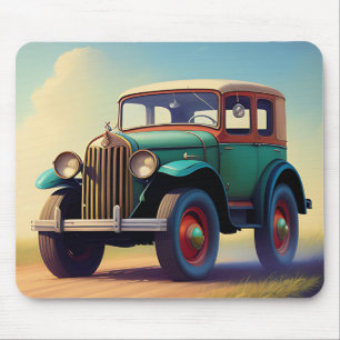  Ride Mousepad - Retro Car Design Muismat