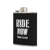 Ride nu het Werk later Heupfles (Links)